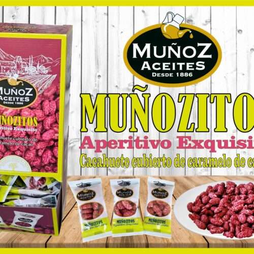 Muñozitos - Cacahuete recubierto de caramelo de cacao | 100 bolsas de 10 gramos